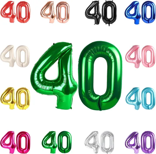 Vista 32 de Globo negro del número 0 de 40 pulgadas – globo número 0, decoraciones