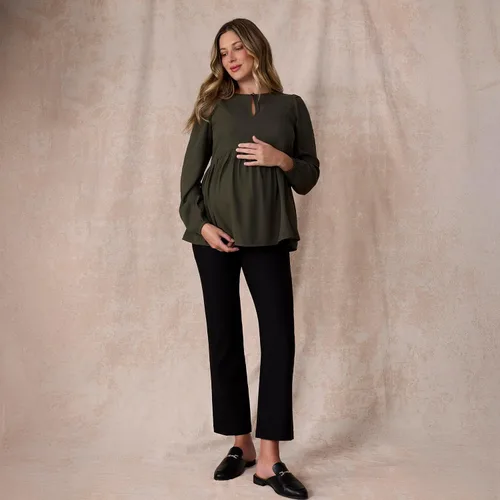 Vista 7 de Motherhood Maternity womens Super Stretch Secret Fit Over the Belly Ankle Straight Leg Pregnancy Dress Pants for Work