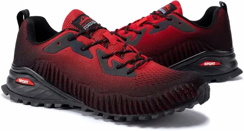 Vista 2 de Kricely Tenis de correr para hombre, para caminar, senderismo, tenis para hombre, tenis cruzado, tenis al aire libre, calzado casual