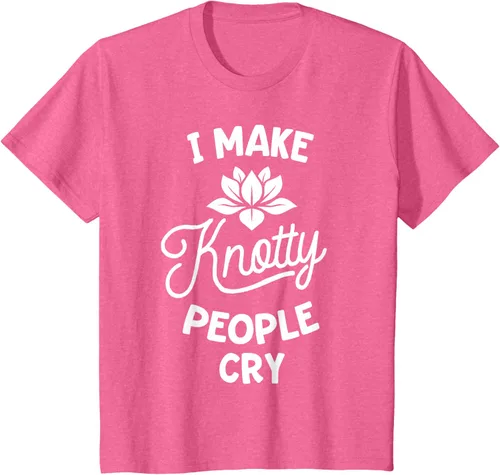 Vista 57 de Camiseta divertida de terapia de masaje I Make Knotty People Cry, Negro, S