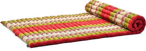 Vista 69 de Leewadee - Colchón de piso plegable - Futón japonés enrollable -Alfombra de tatami triple pliegue - Cama de piso para invitados - Colchón de camping