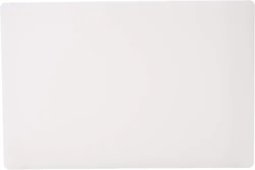 Vista 4 de Tabla de cortar de plástico 12x18 1/2" de espesor blanco, uso comercial aprobado por NSF