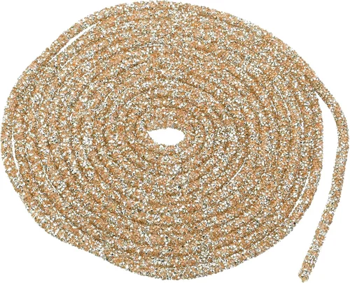 Vista 34 de MECCANIXITY Cuerda de lentejuelas con purpurina de 2.5 yardas, 6mm, 0.24 pulgadas, cuerda de tubo de lentejuelas con diamantes de imitación