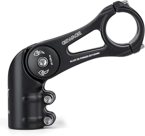 Vista 8 de GEWAGE Vástago de Bicicleta - Vástago de Bicicleta Ajustable de 130 Grados - Vástago de Manillar de 75mm 90mm 130mm para Manillar de 31.8(1-1/4")