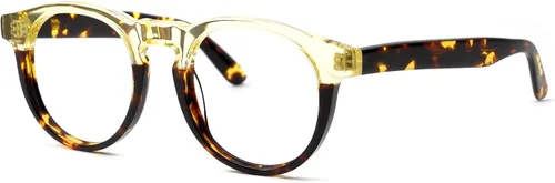 Vista 2 de Zeelool Gafas de bloqueo de luz azul redondas vintage para mujer Bess WA807246