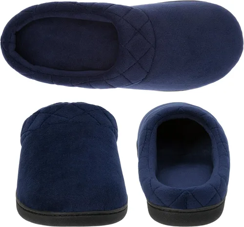 Vista 8 de Dearfoams Darcy - Pantuflas de velour de microfibra, tipo zueco con bordes acolchados, para mujer