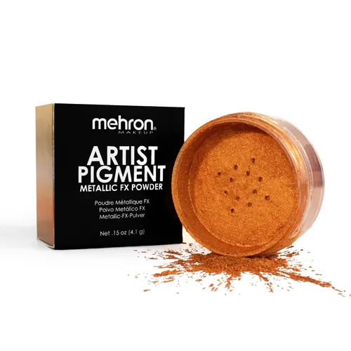 Vista 11 de Mehron Makeup Pigmento de artista - BRONZE Metallic FX Powder Bronce