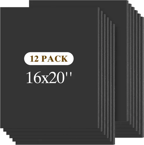 Vista 13 de Mat Board Center - Paquete de 12 tableros de espuma negra de 12 x 12 Negro