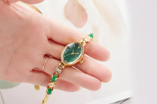 Vista 6 de TIME100 Womens Watch,Mini Ladies Fashion Dress Women Watch Oval Bracelet Dial Quartz Wrist Watch,Waterproof Watch for Women