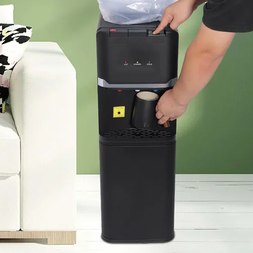 Vista 8 de Dispensador de agua enfriadora de carga superior, dispensador de agua fría/caliente de carga superior, 20L/5.28Gal, agua fría y caliente