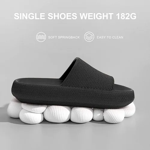 Vista 3 de YINSING Pantuflas acolchadas unisex para adultos, antideslizantes, de secado rápido, para baño, ducha, suela gruesa suave, para interiores