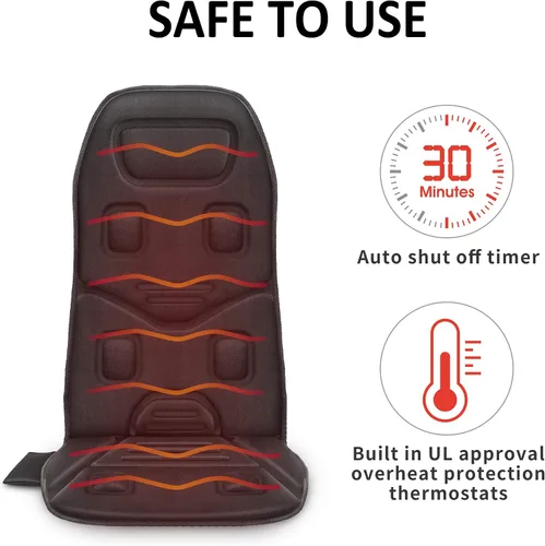 Vista 9 de COMFIER Cojín de asiento de masaje y masajeador Shiatsu para cuello y espalda