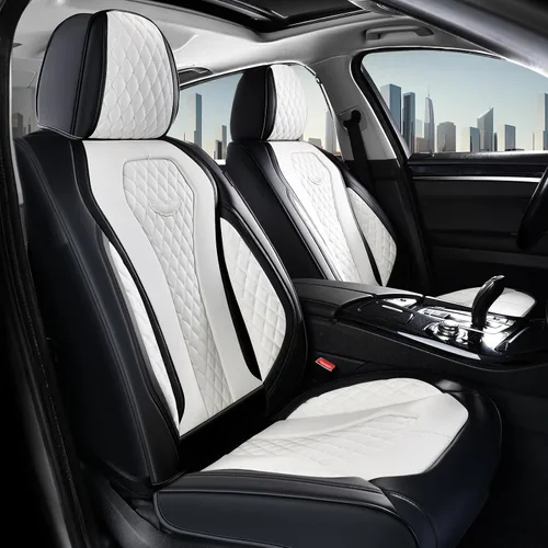 Vista 47 de Coverado Fundas de asiento de automóvil, fundas de asiento delantero, funda de asiento de coche beige, fundas impermeables para asiento