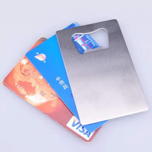 Vista 3 de Wekioger Abrebotellas de tarjetas de crédito para tu cartera, 6 paquetes