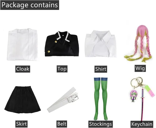 Vista 3 de EFORPT Vestido de mujer Kanroji Mitsuri Cosplay traje