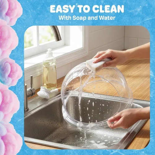 Vista 5 de Great Northern Popcorn - Funda de repuesto para cúpula de algodón de azúcar, 21 pulgadas Cúpula de burbujas de plástico transparente con apertura