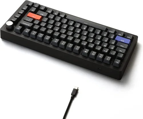 Vista 9 de DrunkDeer Teclado mecánico A75, teclados para juegos TKL, disparador rápido, interruptor magnético hiperrápido, USB compacto con cable RGB, 82