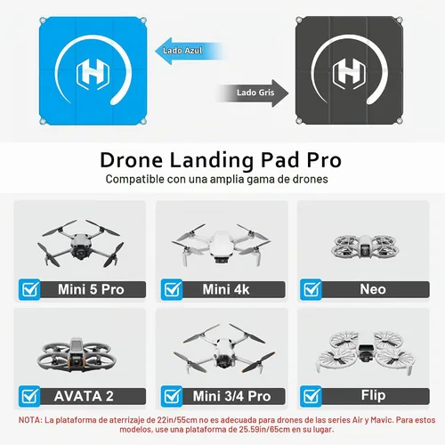 Vista 4 de STARTRC PHOTO Almohadilla de aterrizaje para drones plegable de 2 x 3 de plegado rápido, (22 pulgadas/55cm), almohadilla de lanzamiento impermeable
