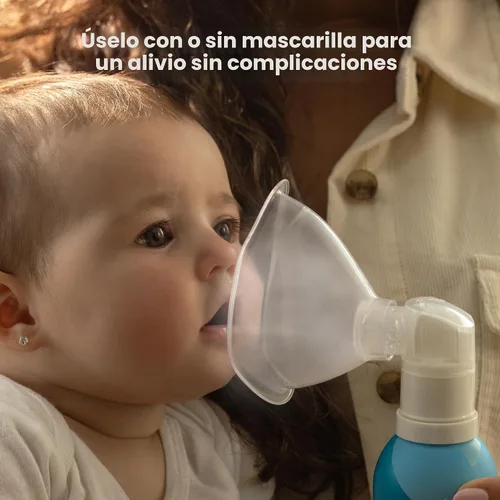 Vista 4 de Frida Baby NoseFrida - Inhalador nasal de niebla salina, espray descongestionante para la congestión y el alivio de alergias para bebés + niños
