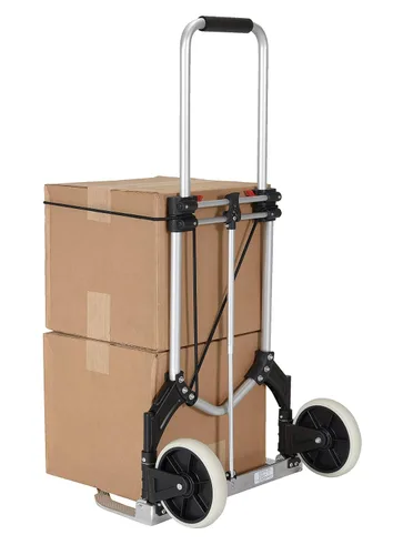 Vista 5 de Vestil FHC-250 Carretilla de mano plegable de aluminio de 250 libras. Capacidad Plata