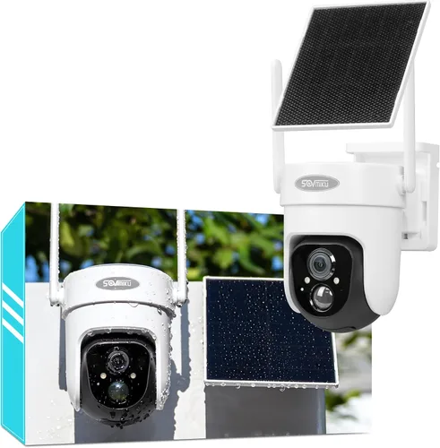 Vista 17 de SOVMIKU 2CQ1 AI 2K Cámara de seguridad solar inalámbrica para exteriores, alimentada por batería, audio bidireccional, detección de movimiento