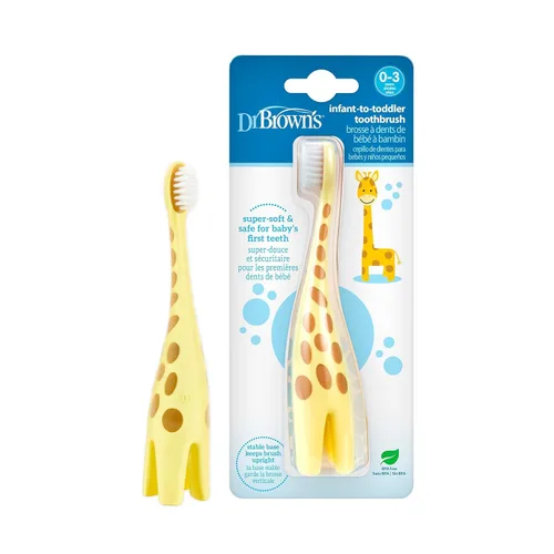 Vista 11 de Cepillo de dientes de Dr. Brown's para infantes y niños pequeños, jirafa