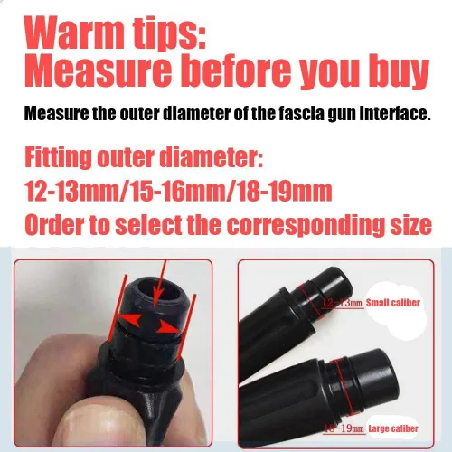 Vista 5 de Accesorios de pistola de masaje de diámetro interior de 1.22 pulgadas, diseño en forma de L que satisface diferentes necesidades de percusión