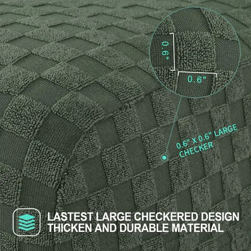 Vista 3 de YEMYHOM Funda elástica para silla con respaldo de 1 pieza con diseño jacquard más reciente, funda para silla con respaldo antideslizante, protector