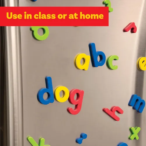 Vista 5 de READY 2 LEARN Alfabeto magnético, minúsculas, 52 letras, imanes de espuma para niños, para el aula, refrigerador o pizarra blanca, imanes grandes