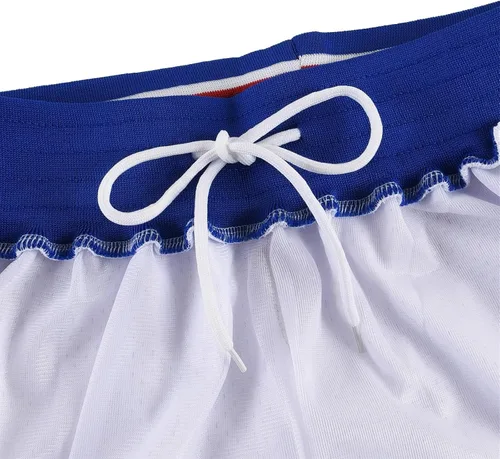Vista 3 de Pantalones cortos de baloncesto para hombre para adultos, Space Moive de los años 90, pantalones cortos deportivos de Halloween, blanconegro, S-XXL