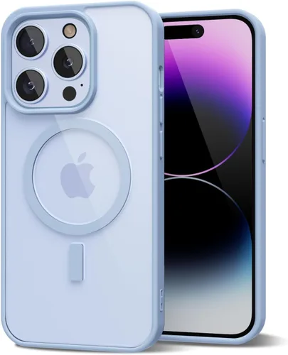 Vista 124 de oakxco Funda magnética transparente compatible con Magsafe, bonita funda delgada y transparente de poliuretano termoplástico no amarillenta, carcasa