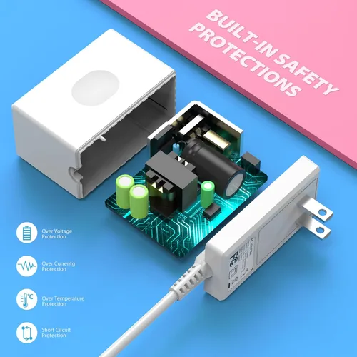 Vista 5 de Cargador para Nintendo Switch, cargador YCCTEAM Adaptador de CA Fuente de alimentación 15V 2.6A Kit de carga rápida compatible con Switch OLEDSwitch