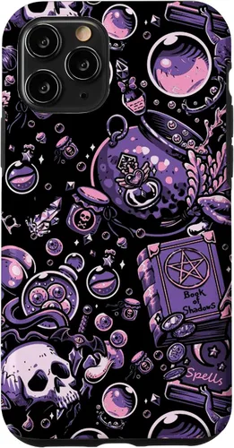 Vista 27 de Funda linda para iPhone 16 Witch's Essentials Pattern Witchy Design Halloween