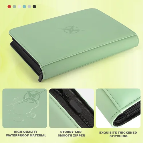 Vista 5 de Carpeta Top Loader para tarjetas coleccionables para deportes y tarjetas intercambiables, capacidad para 288 cargadores superiores de 3 x 4
