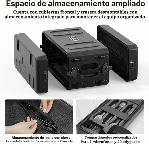 Vista 4 de Phenyx Pro 4U - Carcasa impermeable para rack PRCSE-4U