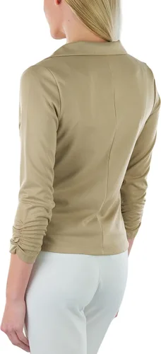 Vista 96 de ToBeInStyle Blazers de manga larga con cremallera y botones para mujer