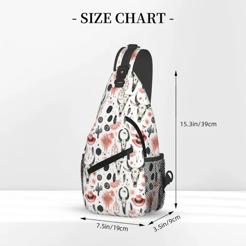 Vista 2 de Small Crossbody Bags for Women Men - Vintage Cowboy Skull Print Adjustable Shoulder Bag Fanny Packs Belt Sling Bag Crossbody Purses Backpack for