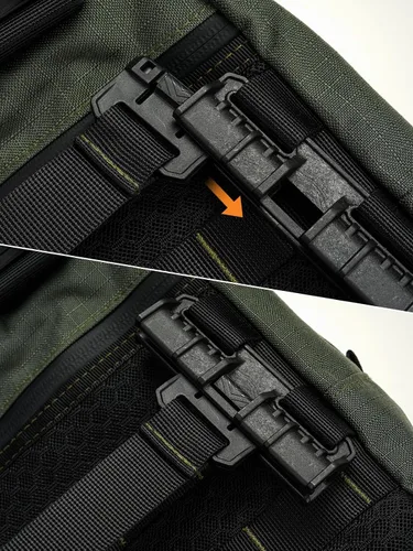 Vista 6 de TACTICAL_GEEK Hebilla de conexión, hebillas de liberación lateral rápida para sistema Molle, hebillas de bloqueo de plástico duraderas sin costura