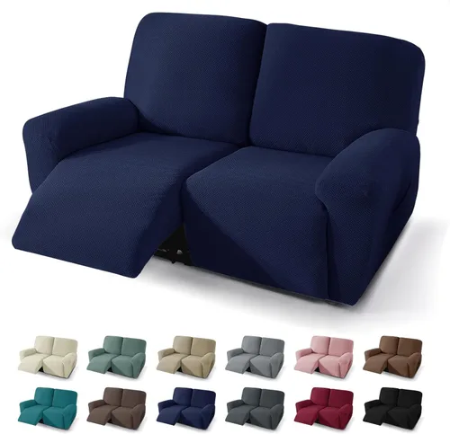 Vista 16 de JIVINER Fundas reclinables de gran tamaño de 3 piezas para sillón reclinable grande con bolsillos, tela jacquard elástica Lazy Boy funda para sofá