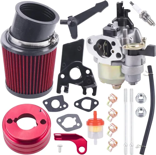 Vista 13 de Kit de Adaptador de Filtro de Aire de Carburador Mejorado de Alto Rendimiento con Bujía de Admisión Compatible con Predator 212cc 6.5 Hp Honda Gx160