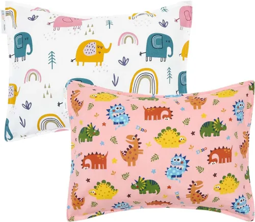 Vista 30 de ALVA BABY - Fundas de almohada de algodón para niños pequeños de 13 x 18 pulgadas o 12 x 16 pulgadas