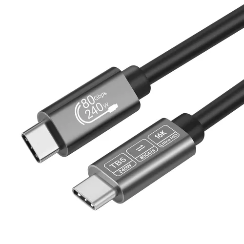 Vista 7 de [Sincronización de datos de 80 Gbps] Compatible con cable Thunderbolt 5, cable USB C de alta velocidad compatible con carga de 240 W y pantalla