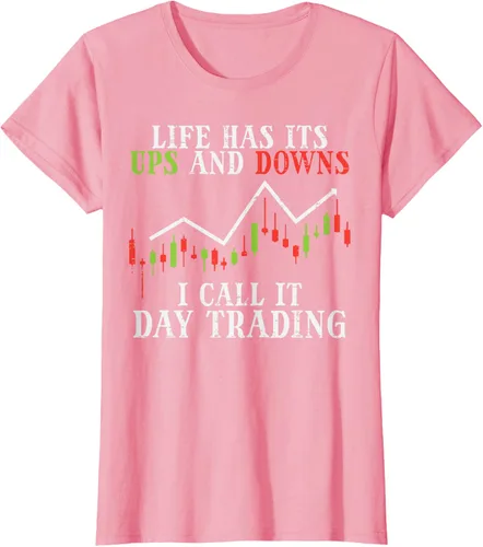 Vista 10 de Life Ups And Downs Day Trading Crypto Stock Market Trader T-Shirt, Negro