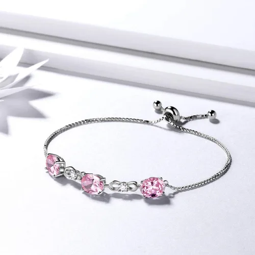 Vista 3 de Aurora Tears 925 Sterling Silver 12 Birthstones NecklaceEarringRingBracelet Women Birthstone Pendant Crystal Fashion Birthday Jewelry Christmas Gift