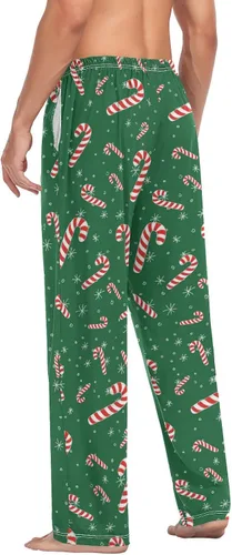 Vista 6 de Aslsiy Lizards Green - Pantalones de pijama para hombre, pantalones suaves separados para hombre, pantalones de descanso