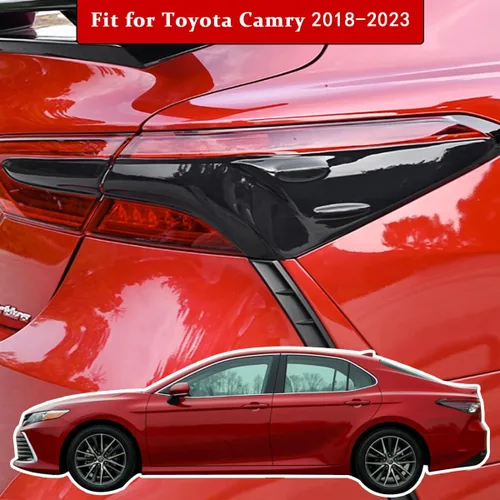 Vista 3 de Cubierta para luz trasera 4 piezas para Camry 2024 2023 2022 2021 2020 2019 2018, protector de bisel para marco de luz trasera, accesorios