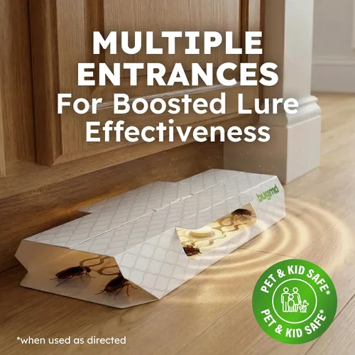 Vista 2 de BugMD Trampa para Cucarachas de Interior y Mata Cucarachas - Trampa Pegajosa para Insectos, Arañas y Grillos para el Hogar - Trampas de Pegamento