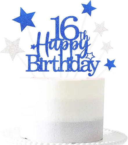 Vista 44 de Decoración brillante para tarta de primer cumpleaños feliz con estrella, adornos personalizados para tarta de 1 cumpleaños, decoraciones de fiesta