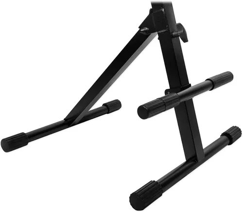 Vista 7 de Rockville RDS42 - Silla de guitarra DJ portátil ajustable con respaldo acolchado Foldable Steel Frame, 12" Padded Seat, Footrest, 300 lb Capacity