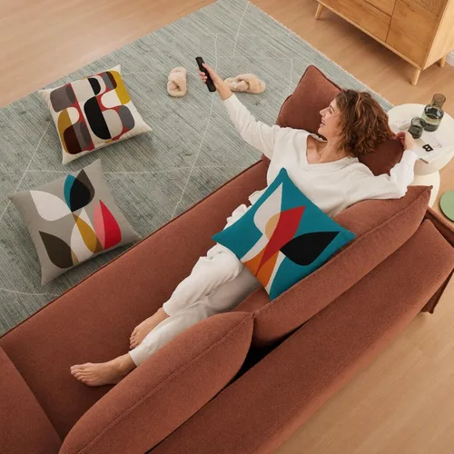 Vista 5 de Juego de 4 fundas de almohada de 18 x 18 pulgadas, modernas fundas de almohada para sofá, decoración para el hogar, exterior, tela de lino Estilo 1